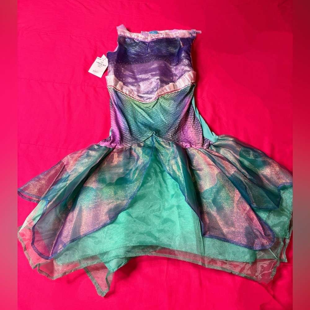 NWT Disney Ariel Dress - Purple Silver and Green Costume Girls S (6 6X) Princess